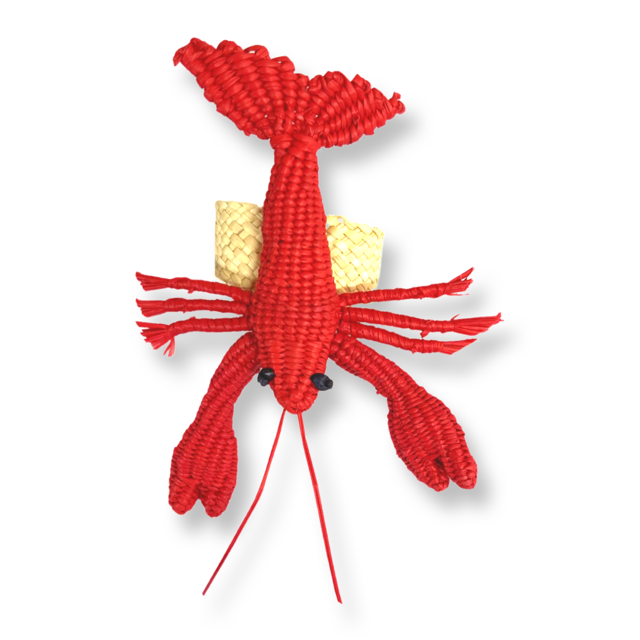 Rattan 'Larry Lobster' Napkin Ring Hutch Table Accessories