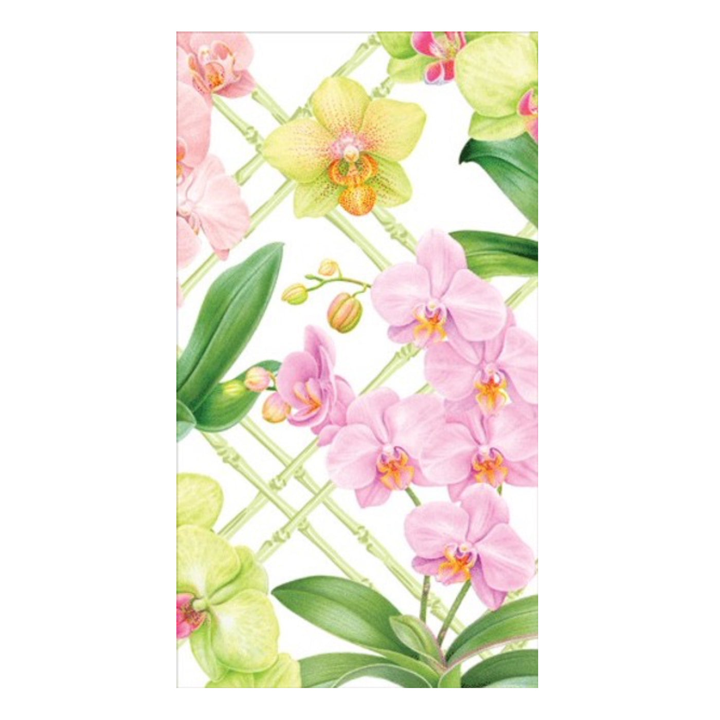 Caspari PREMIUM Guest Napkins - Orchid Conservatory - Pack of 15 *DUE MAY 16*