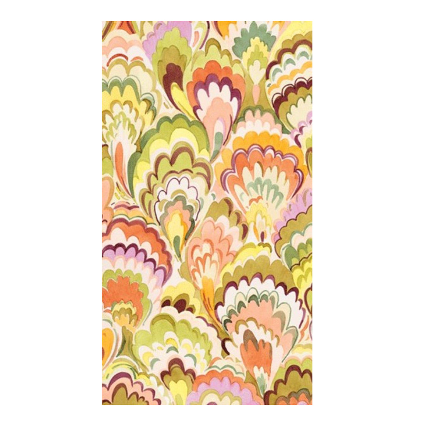Caspari PREMIUM Guest Napkins - Marbled Ceramica, Raspberry Chartreuse - Pack of 15 *DUE MAY 16*