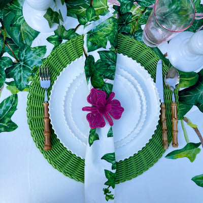 Orchid  Napkin Ring - Fuchsia Pink