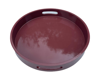 'Anikka' MDF Lacquered Tray - Plum