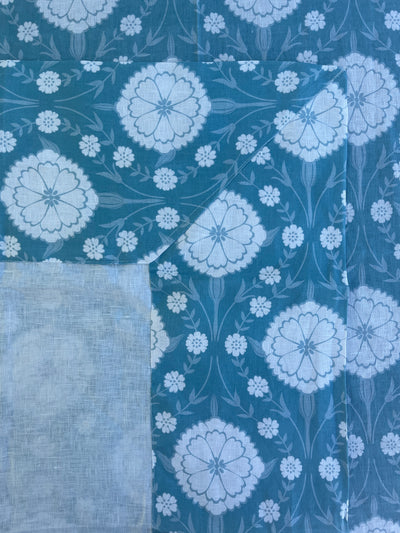 100% Pure Linen Tablecloth - 'AURORA' Blue