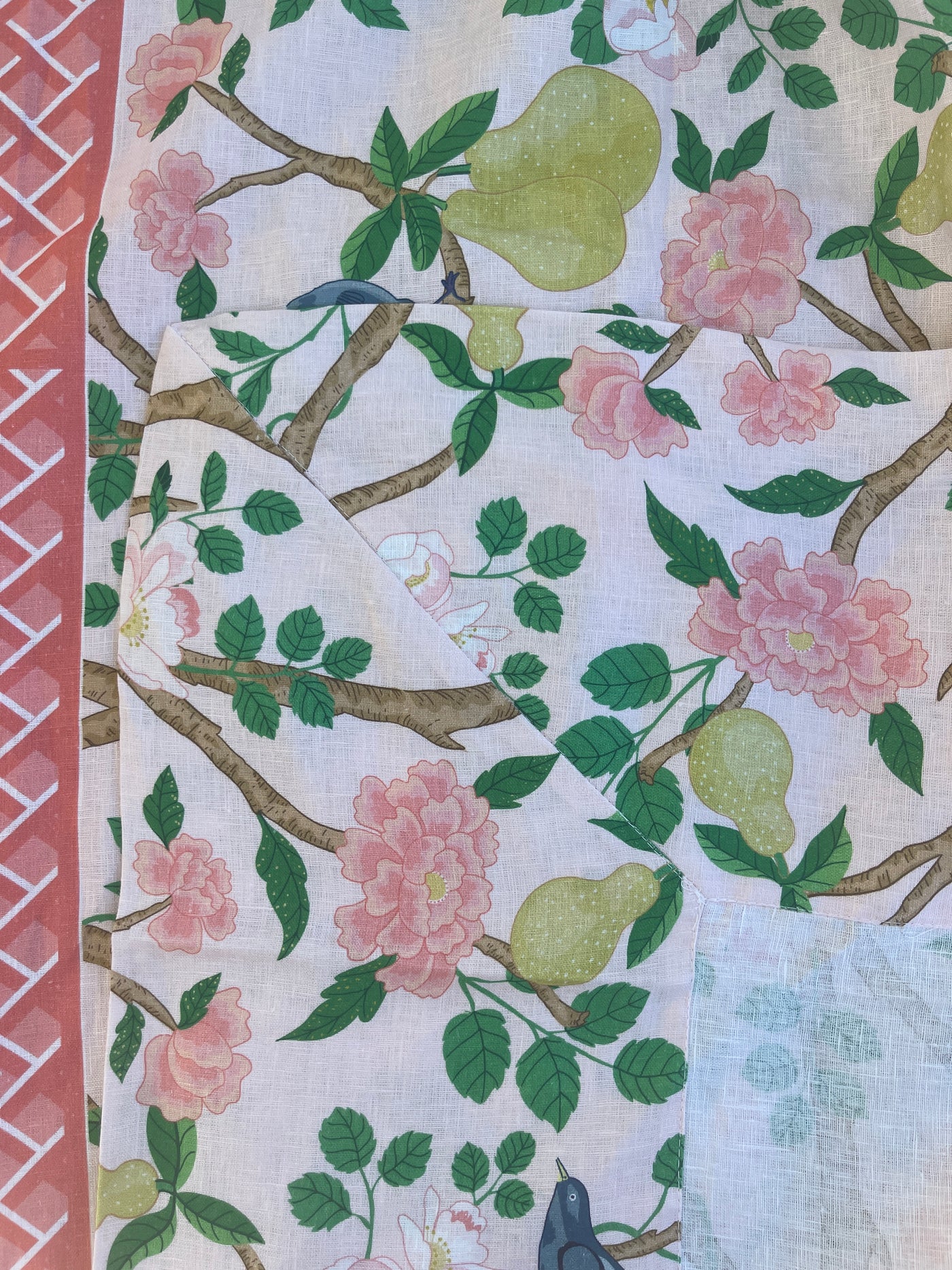 100% Pure Linen Tablecloth - 'MARGAUX' Pink