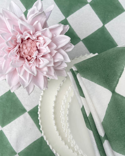 'Cheeky Checker' 100% Cotton Tablecloth