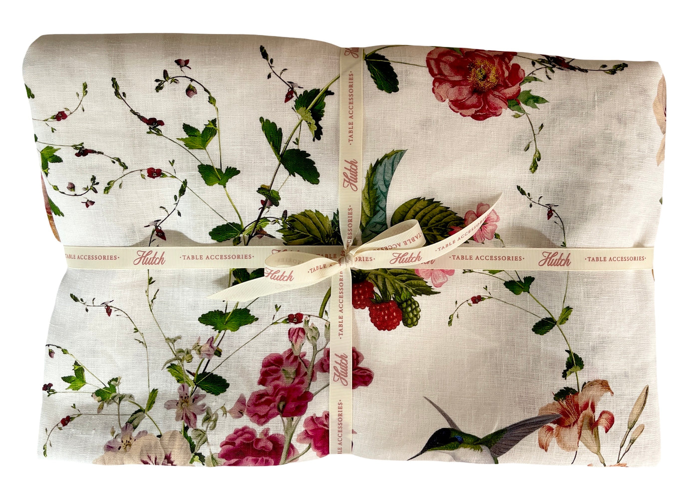 100% Pure Linen Tablecloth - 'TEA ROSE'