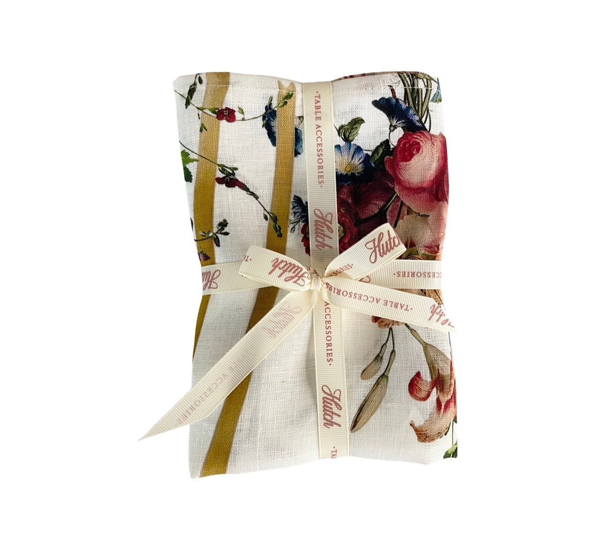 Set of 4 - 100% Pure Linen Napkins - 'TEA ROSE'