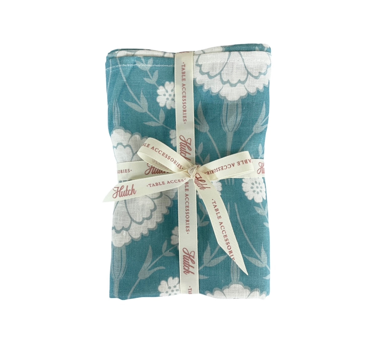 Set of 4 - 100% Pure Linen Napkins - 'AURORA' Blue