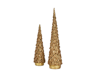 Gold Table Top Christmas Tree - Small - 15cm