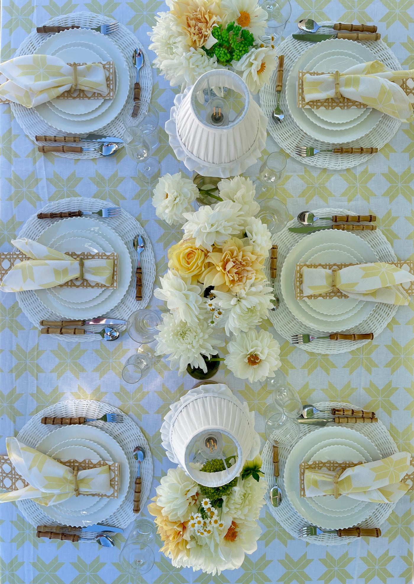 100% Pure Linen Tablecloth - 'STARLIGHT' Butter