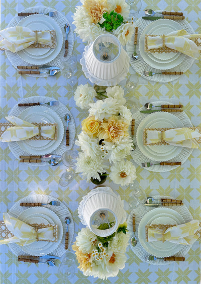 100% Pure Linen Tablecloth - 'STARLIGHT' Butter