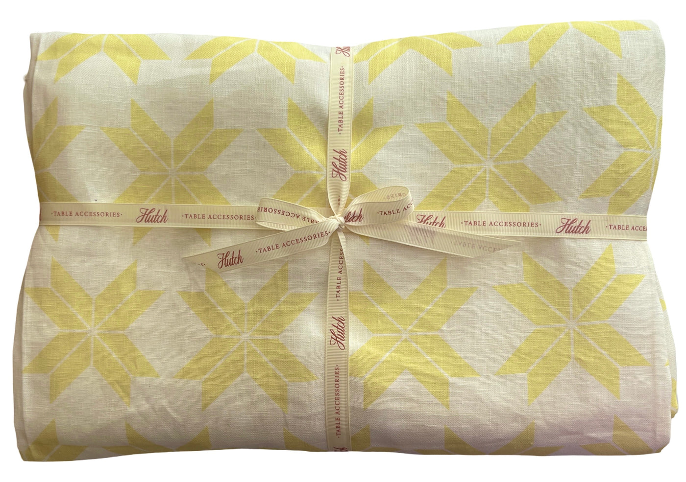 100% Pure Linen Tablecloth - 'STARLIGHT' Butter