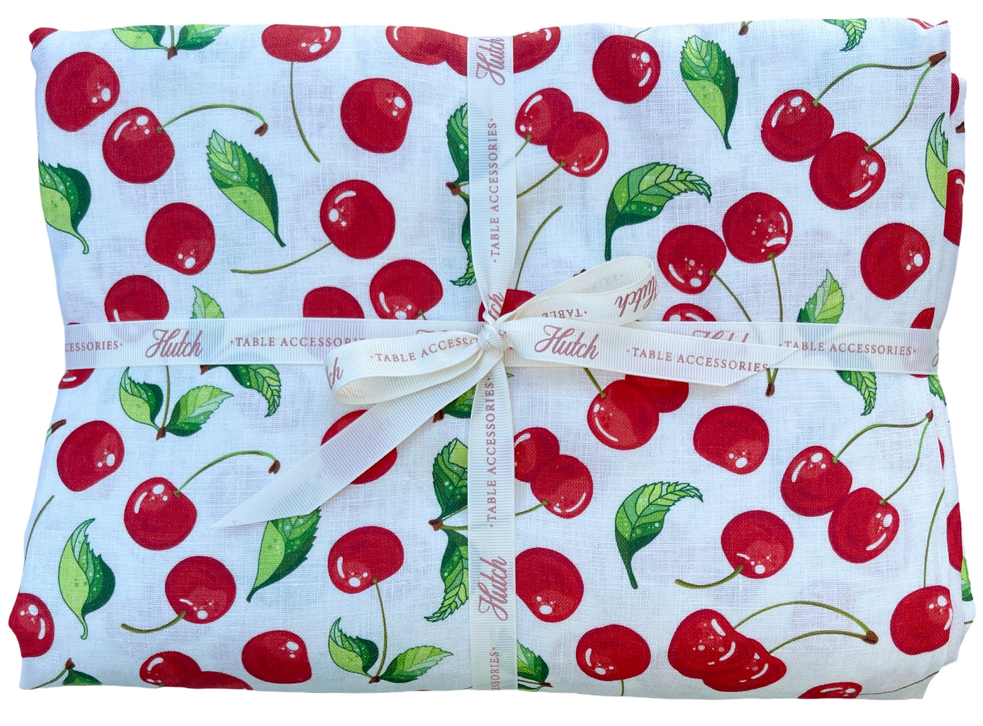 FINAL SALE 100% Linen Tablecloth - 'Cherry Cherry'