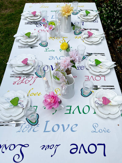 'Love is in the Air' Cotton Tablecloth