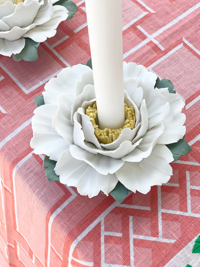100% Pure Linen Tablecloth - 'MARGAUX' Pink