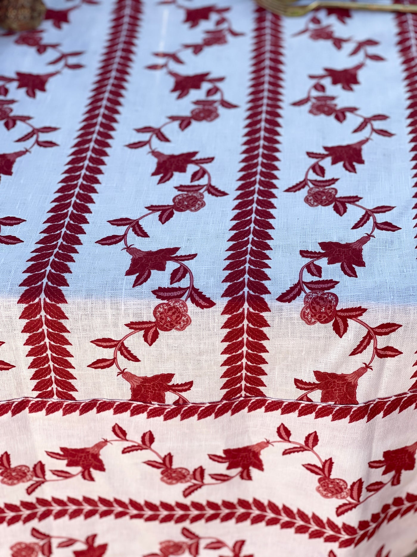 100% Pure Linen Tablecloth - 'BONNIE' Red