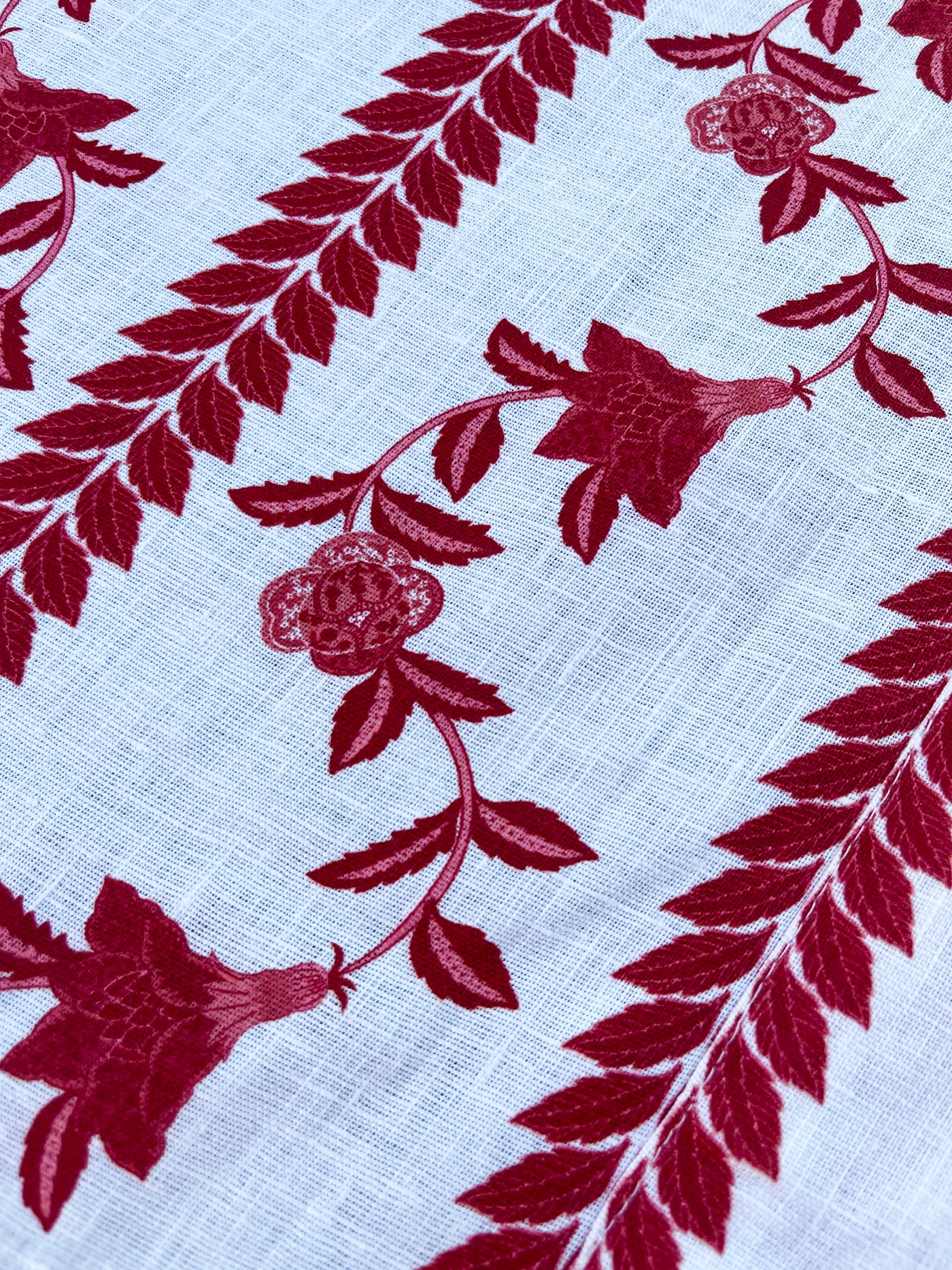 100% Pure Linen Tablecloth - 'BONNIE' Red