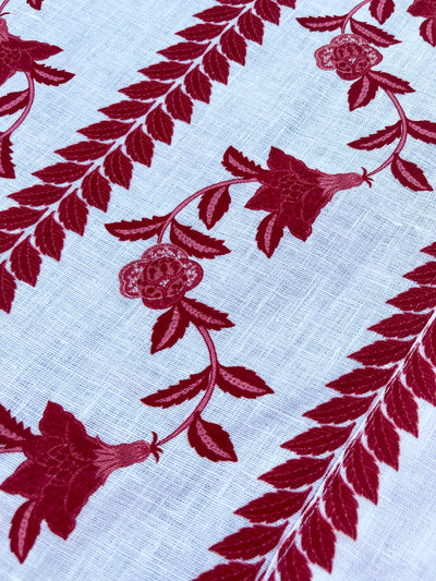 100% Pure Linen Tablecloth - 'BONNIE' Red