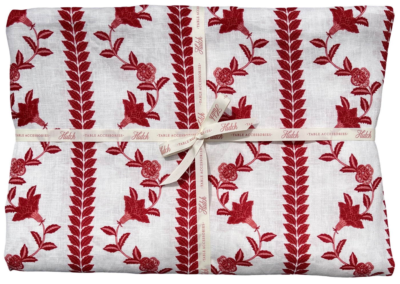 100% Pure Linen Tablecloth - 'BONNIE' Red