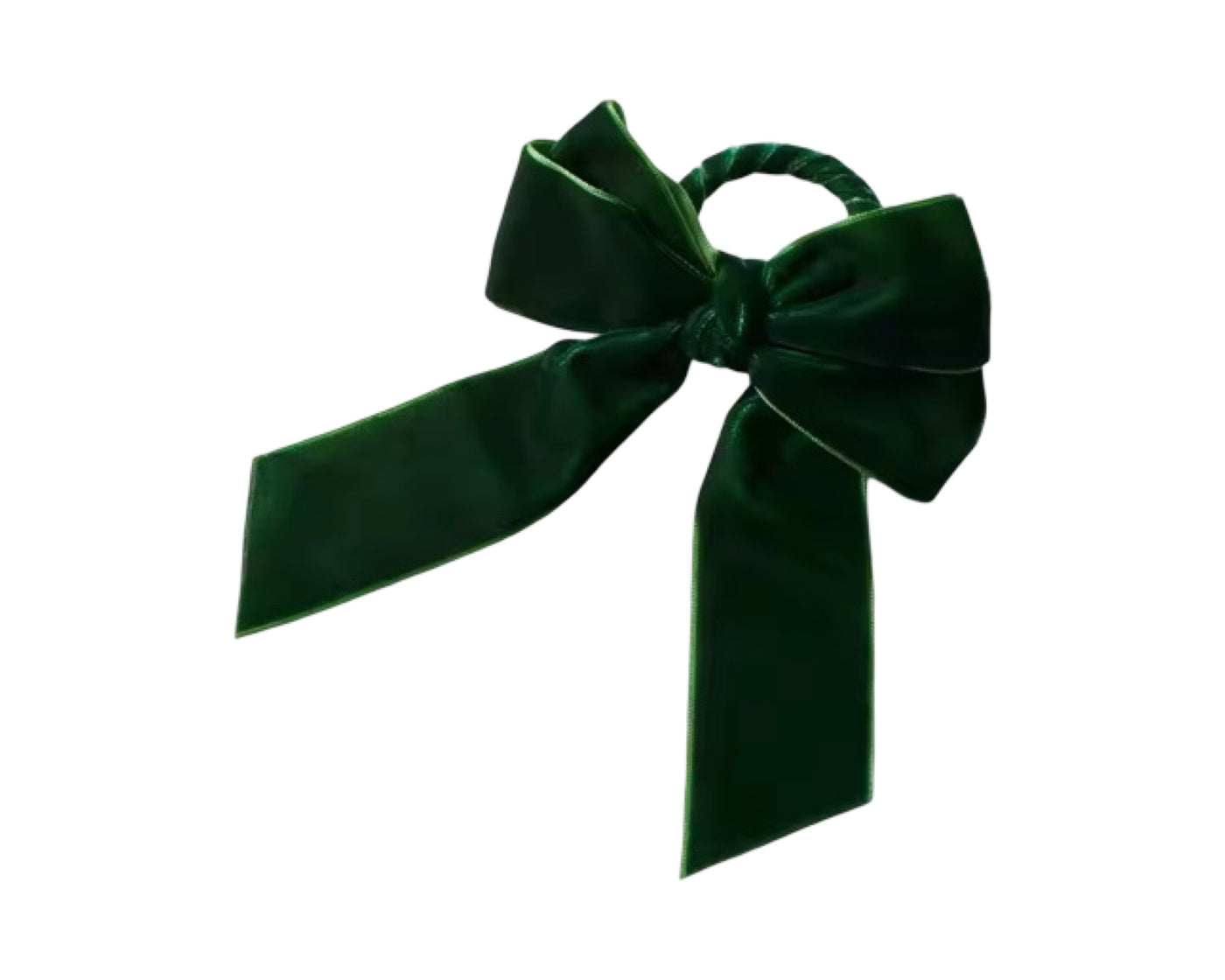 Green Velvet Bow Napkin Ring