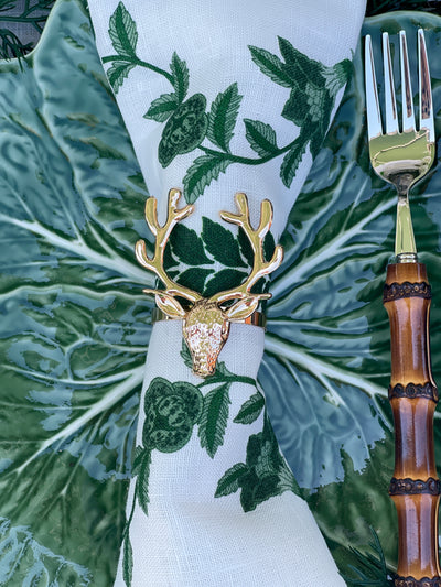 'Regal Deer' Napkin Ring - Gold