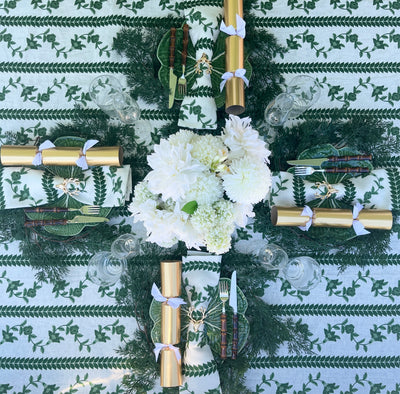 100% Pure Linen Tablecloth - 'BONNIE' Green