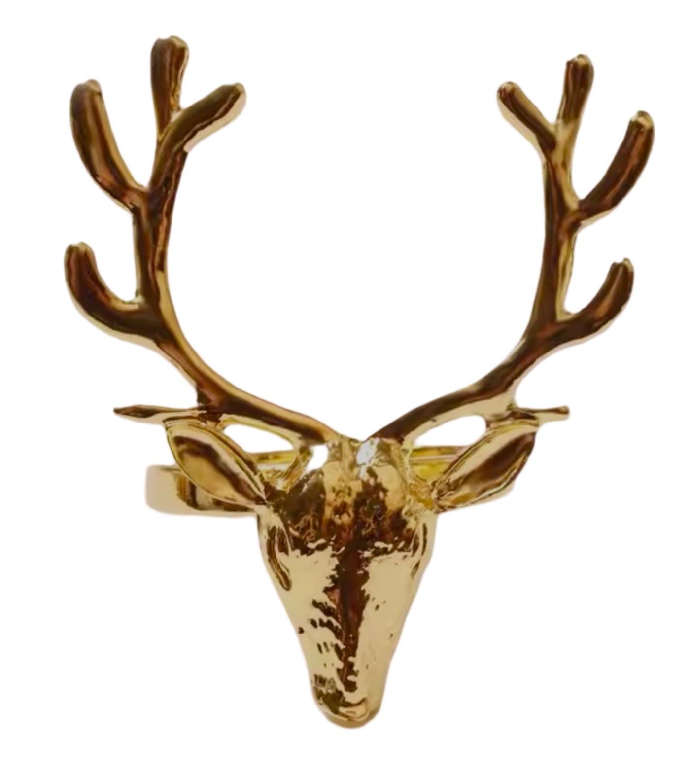 'Regal Deer' Napkin Ring - Gold