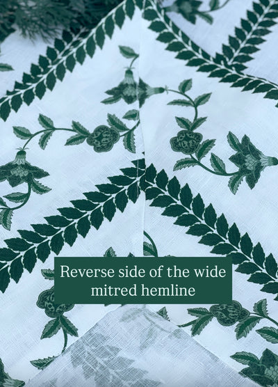 100% Pure Linen Tablecloth - 'BONNIE' Green