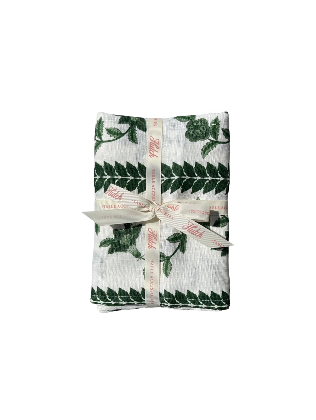 Set of 4 - 100% Pure Linen Napkins - 'BONNIE' Green