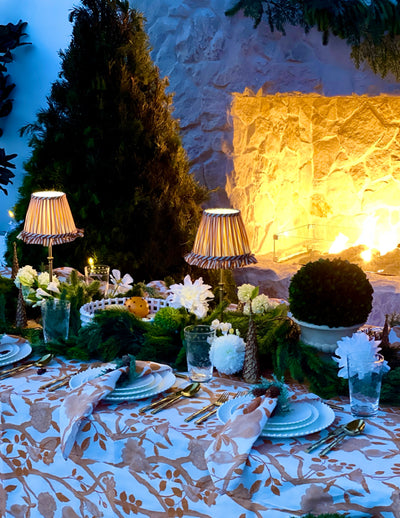 100% Pure Linen Tablecloth - 'MARGAUX' Gold