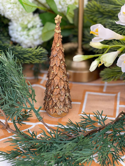Gold Table Top Christmas Tree - Small - 15cm