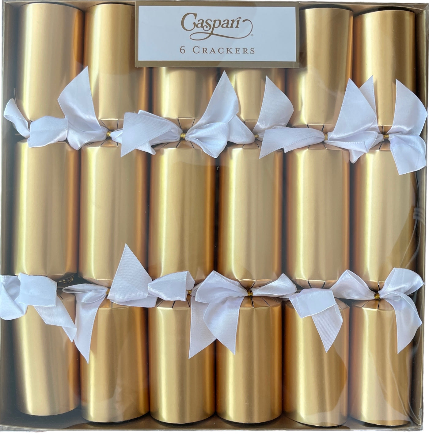 Christmas Crackers 'Solid Gold'  Box of Six Crackers