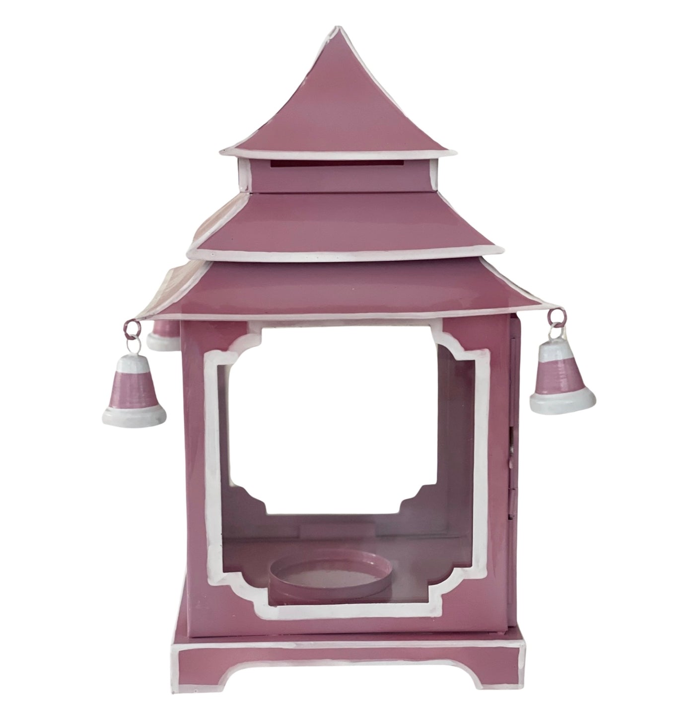 LARGE 31cm Pagoda - Pink with White Trim