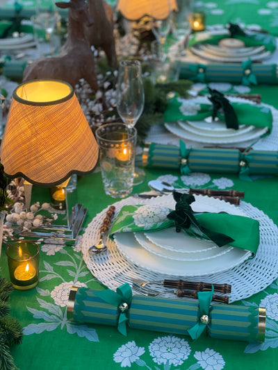 100% Pure Linen Tablecloth - 'EMMELINE' Green