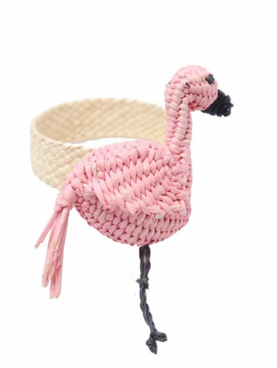 Handmade Rattan Flamingo Napkin Ring