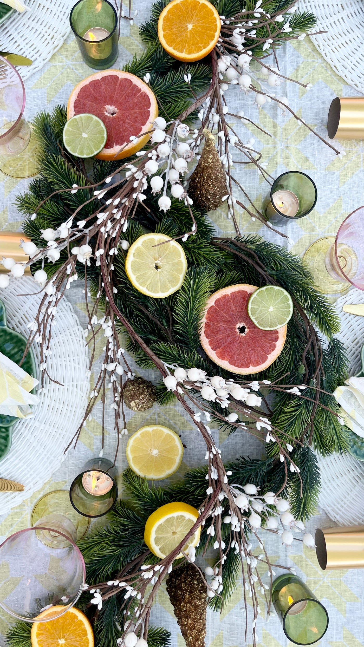 100% Pure Linen Tablecloth - 'STARLIGHT' Butter