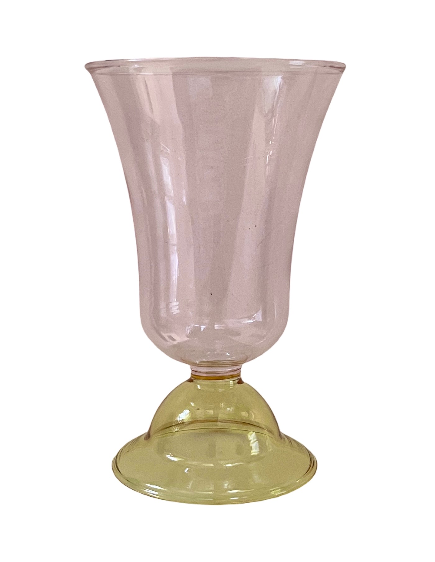 FINAL SALE  Set of 2 'Pink and Lemon' Glass Tumblers
