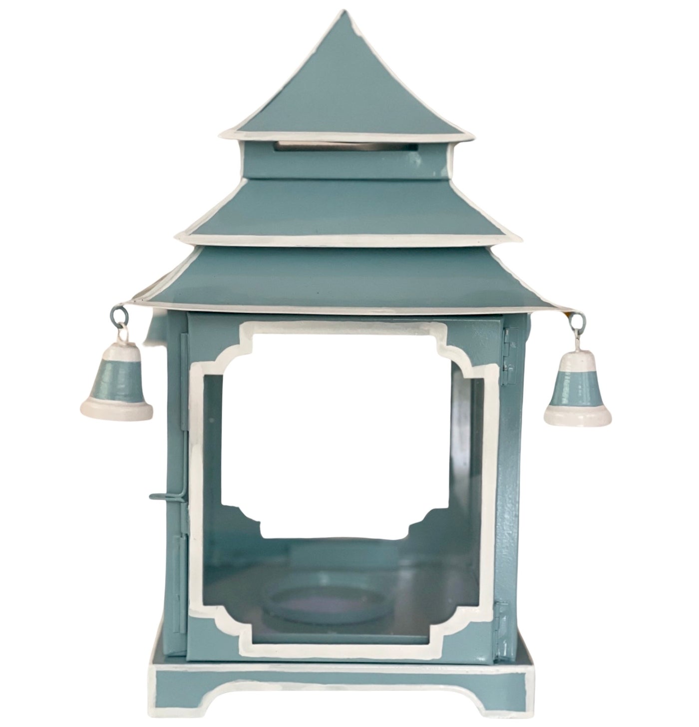 LARGE 31cm Pagoda - Pale Blue with White Trim