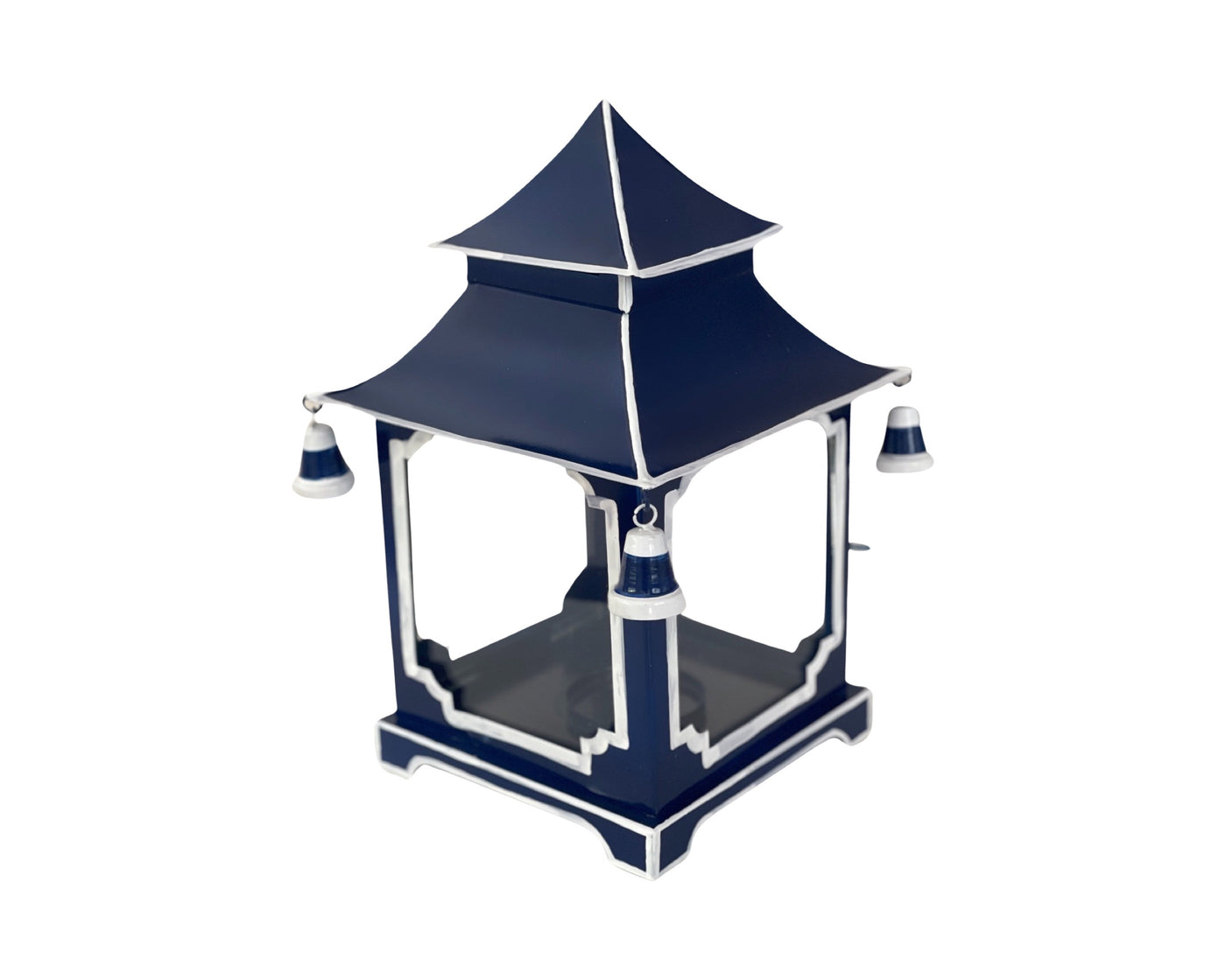 LARGE 31cm Pagoda - Navy with White Trim