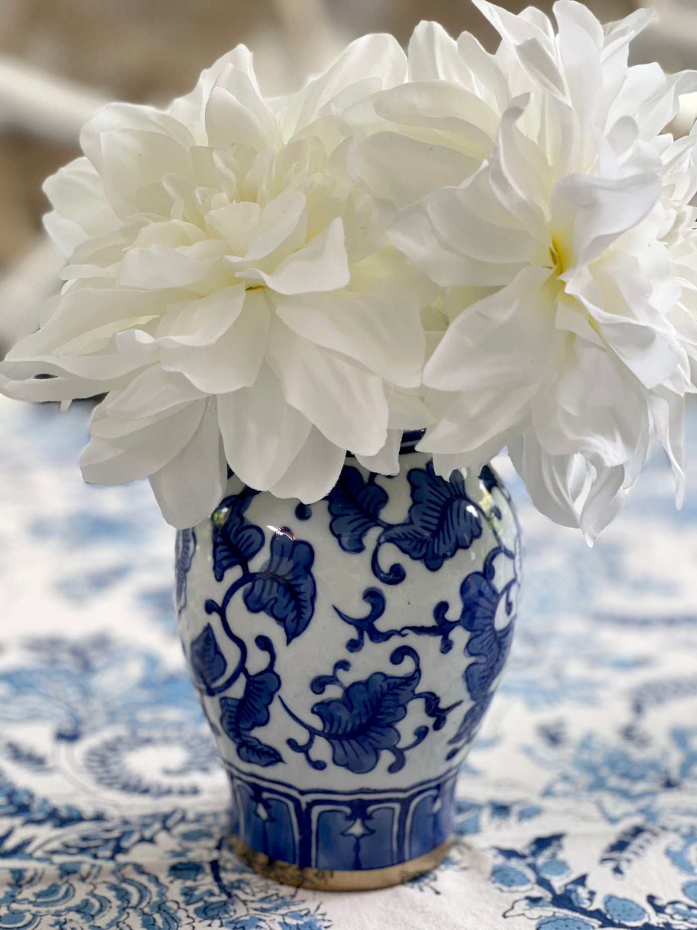 Classic Small Blue and White Ceramic Vase