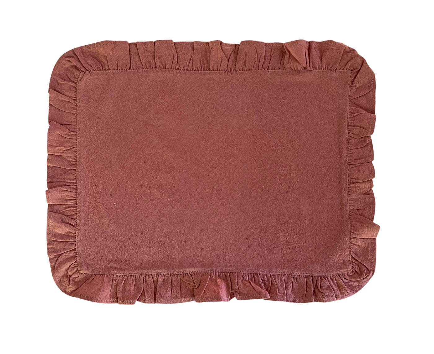 FINAL SALE  Set of 4 'Ruffle' Placemats - Mushroom CLEARANCE