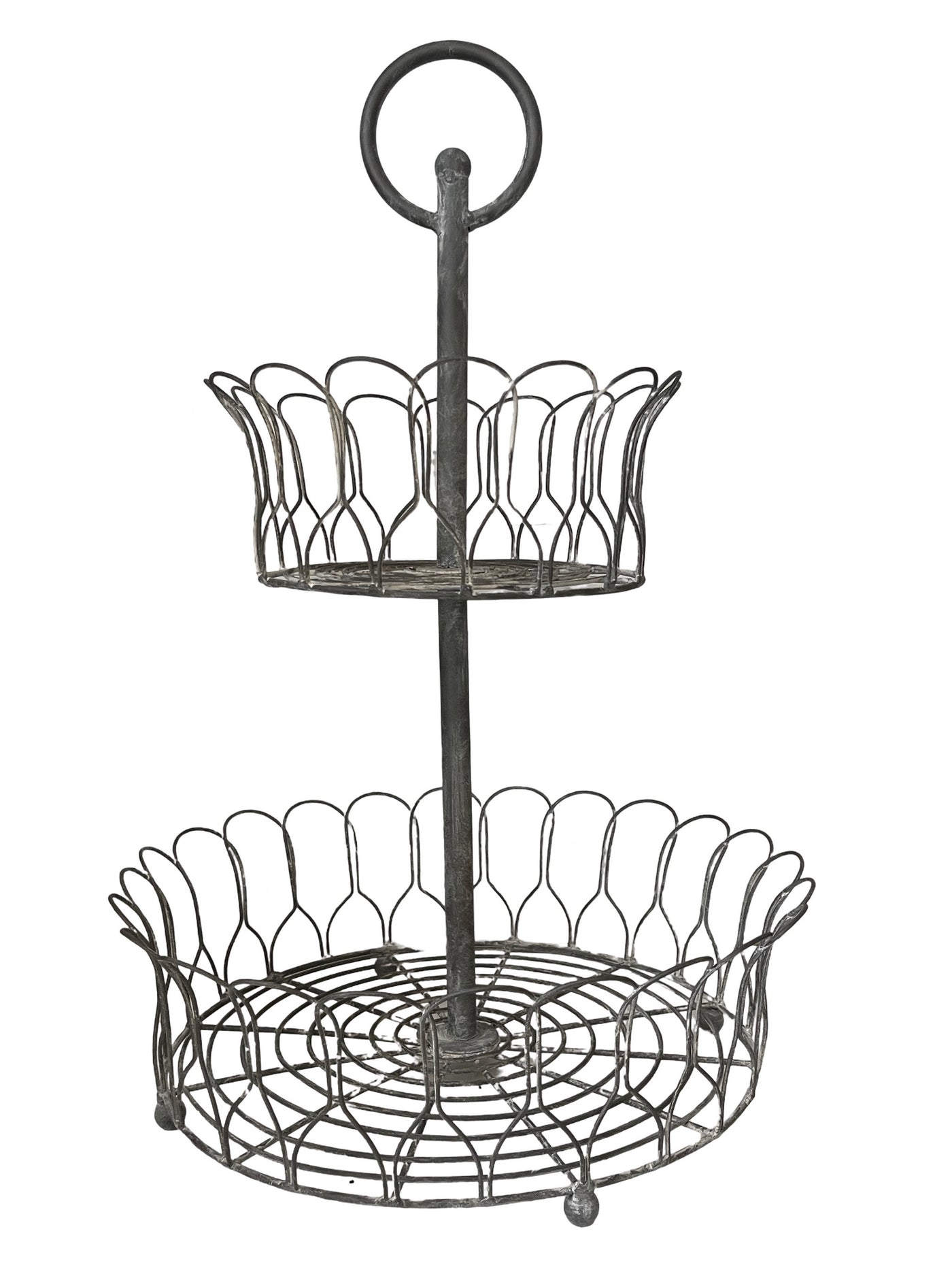 French Style Two-tiered Wire Stand