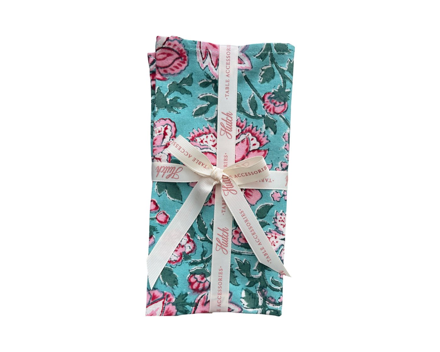 Set of 4 Hand Block Printed Cloth Napkin - 'Ranya's Garden'