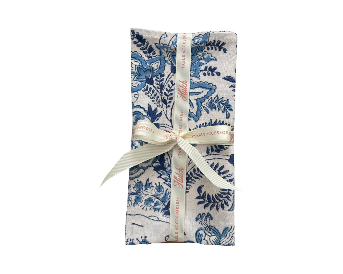 Set of 4 Hand Block Printed Cloth Napkin - 'Blue Palace'