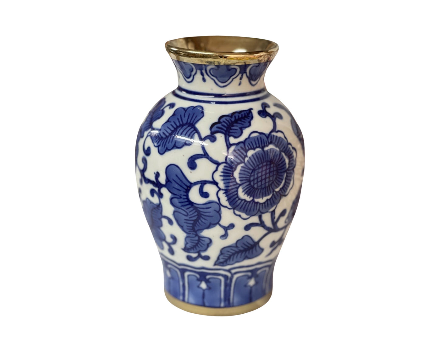 Classic Small Blue and White Ceramic Vase