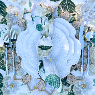 FINAL SALE Set of 4 - 100% Pure Linen Napkins - 'FLEUR'