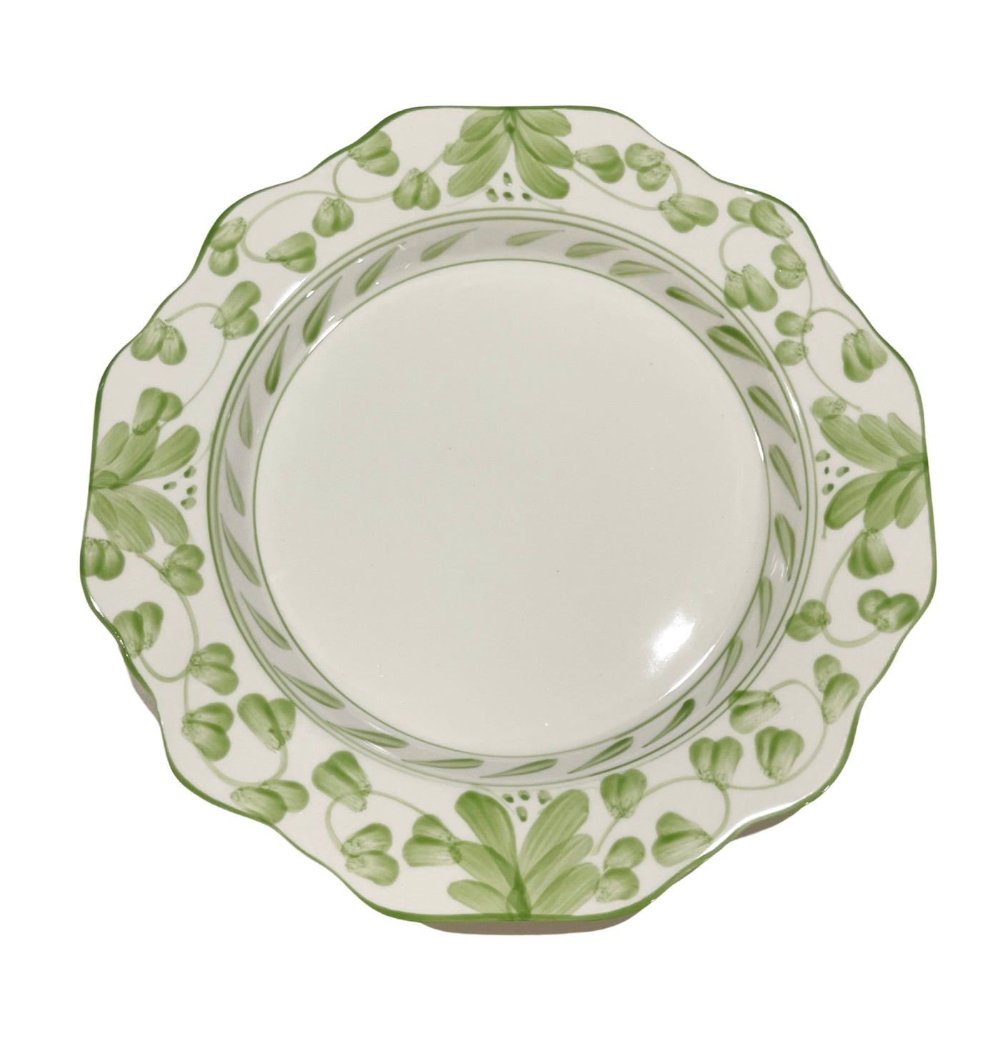 'Lily' Salad/Bread Plate - Green