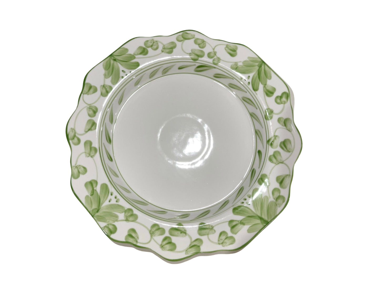 12pc (4 Person) 'Lily' Dinner Set - Green