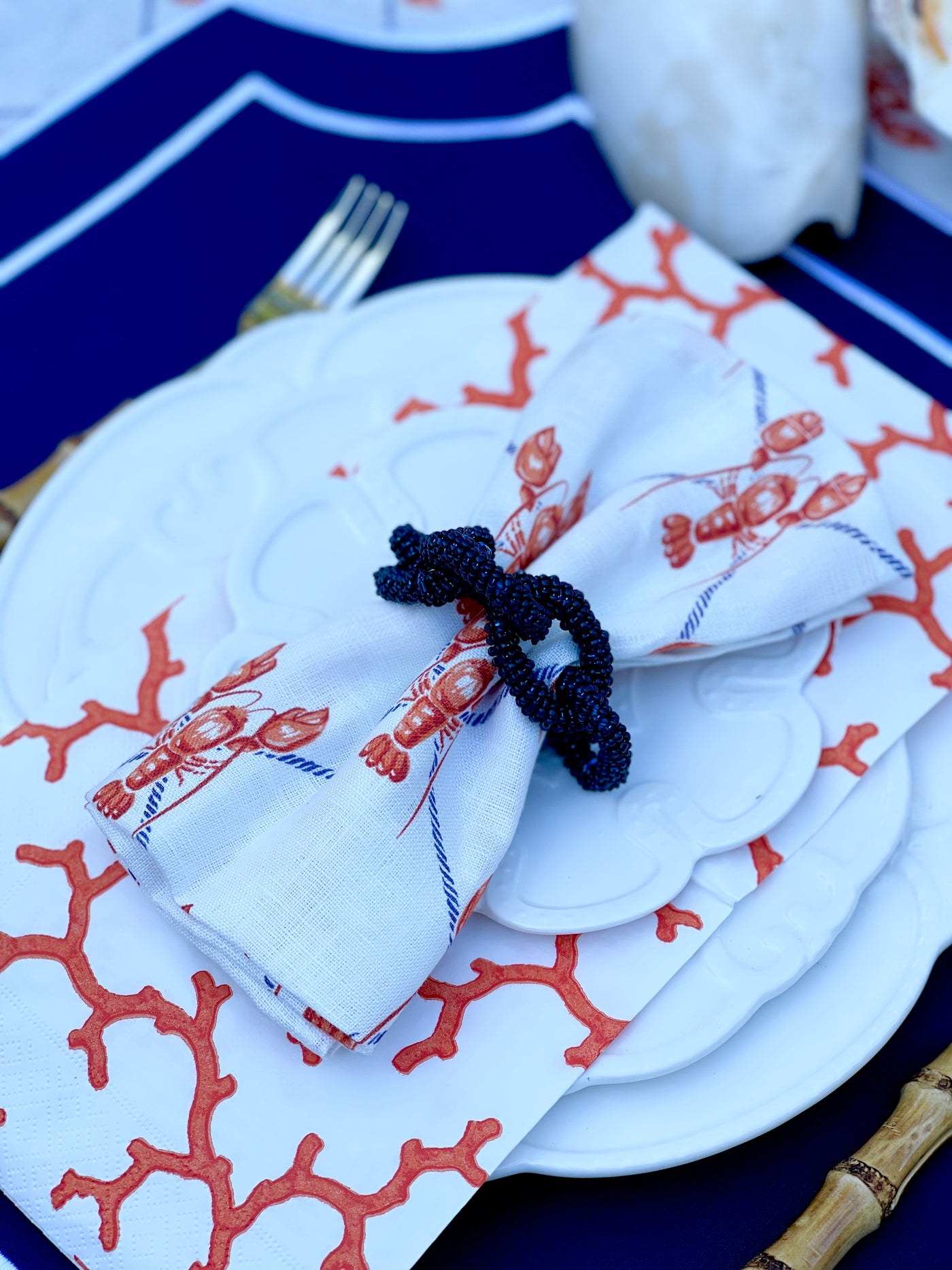 100% Linen Tablecloth - "Ahoy"