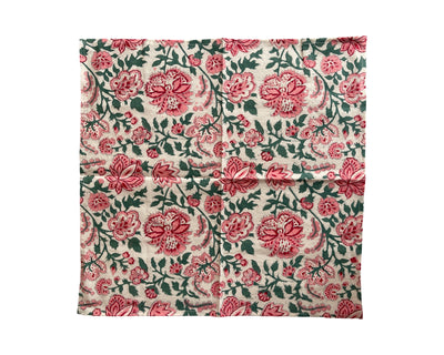 Set of 4 Hand Block Printed Cloth Napkin - 'Mohini'