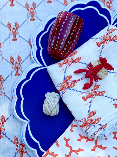 100% Linen Tablecloth - "Ahoy"